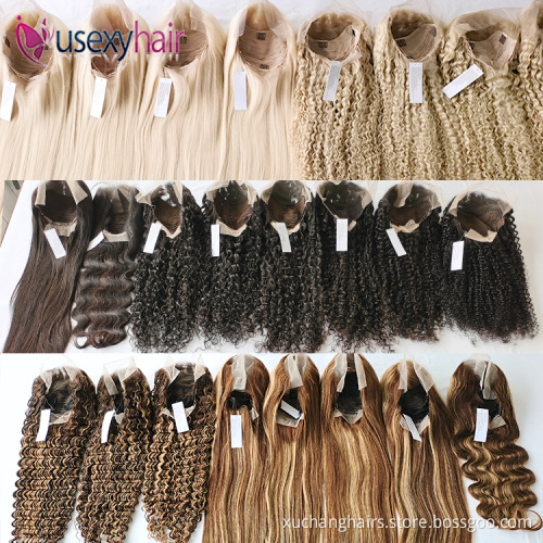 100% Mink Raw Virgin Hair 613 Pelera delantera de encaje rubio